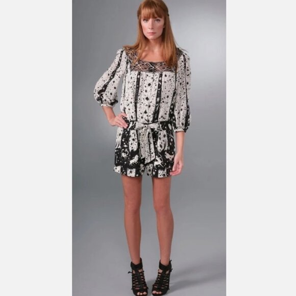 ✨ RARE Anna Sui Zodiac Silk Romper ❣️ Spring 2009 Runway / Sample ✨ - Picture 4 of 14